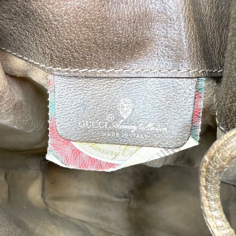 Authentic Gucci bucket shoulder bag brown monogram - Picture 15 of 16